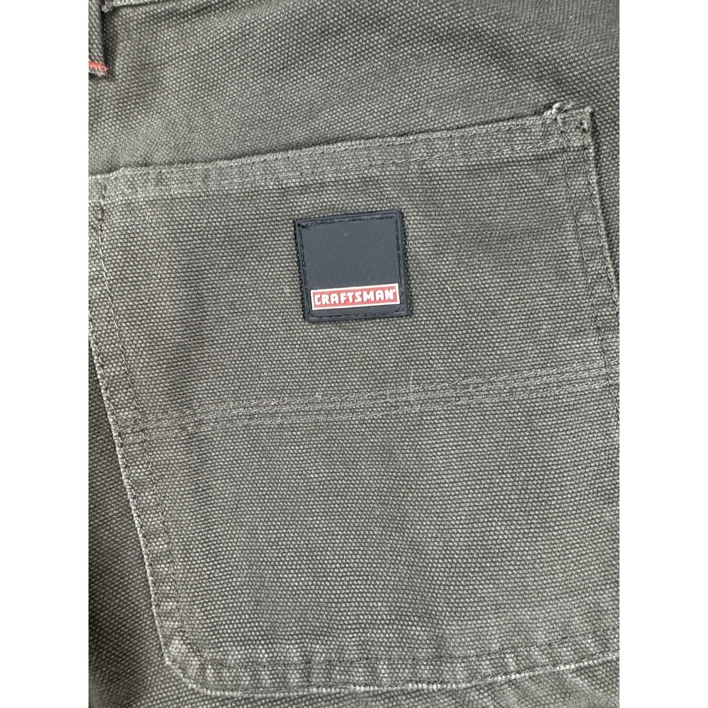 Craftsman Work Pants Mens 32x30 Gray Cotton Canvas Straight Leg Utility - Picture 6 of 10